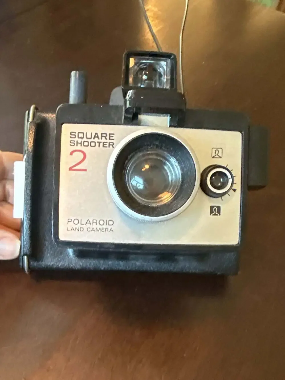 Vintage Polaroid Square Shooter 2 Instant Land Camera, Strap